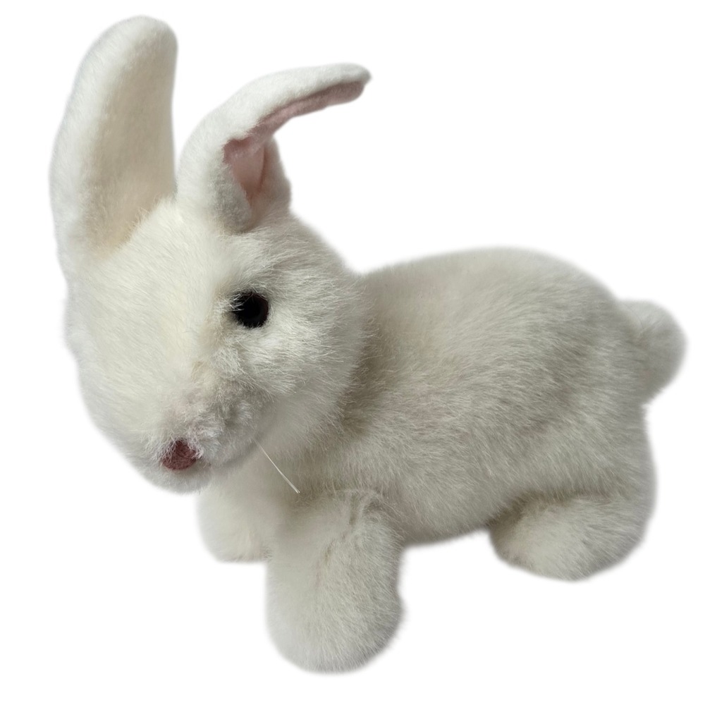 Ty‎ Classic Bows Bunny Rabbit 11" Vintage 1997 White Plush Easter Realistic